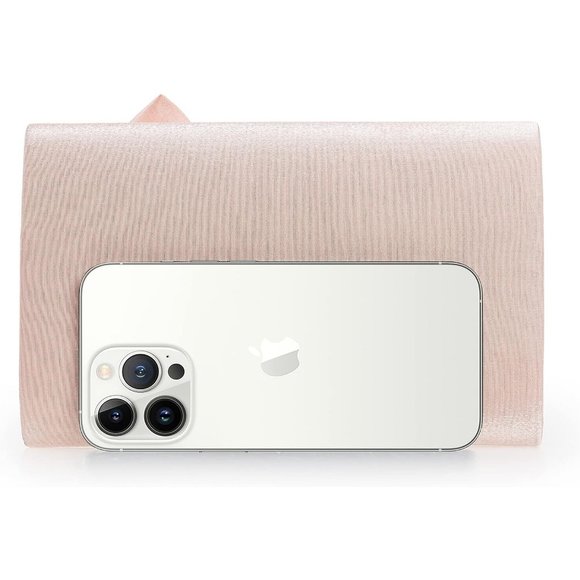 Women Satin Bow Flap Formal Party Clutch - Picture 3 of 7